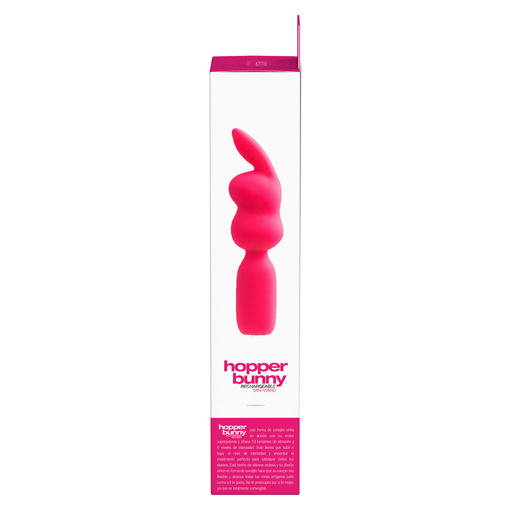 VEDO - HOPPER BUNNY RECHARGEABLE SILICONE MINI WAND VIBRATOR PINK