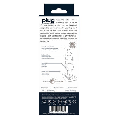 VEDO - PLUG RECHARGEABLE SILICONE VIBRATING ANAL PLUG BLACK