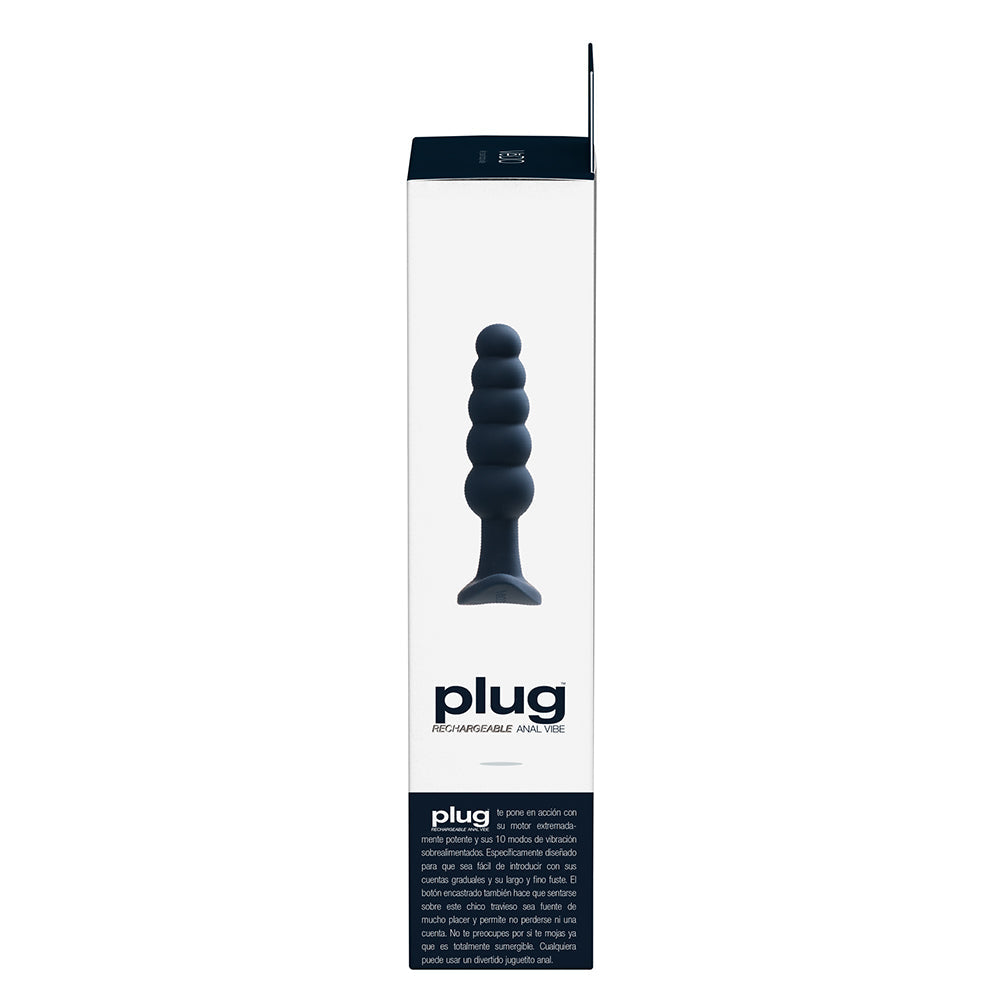 VEDO - PLUG RECHARGEABLE SILICONE VIBRATING ANAL PLUG BLACK