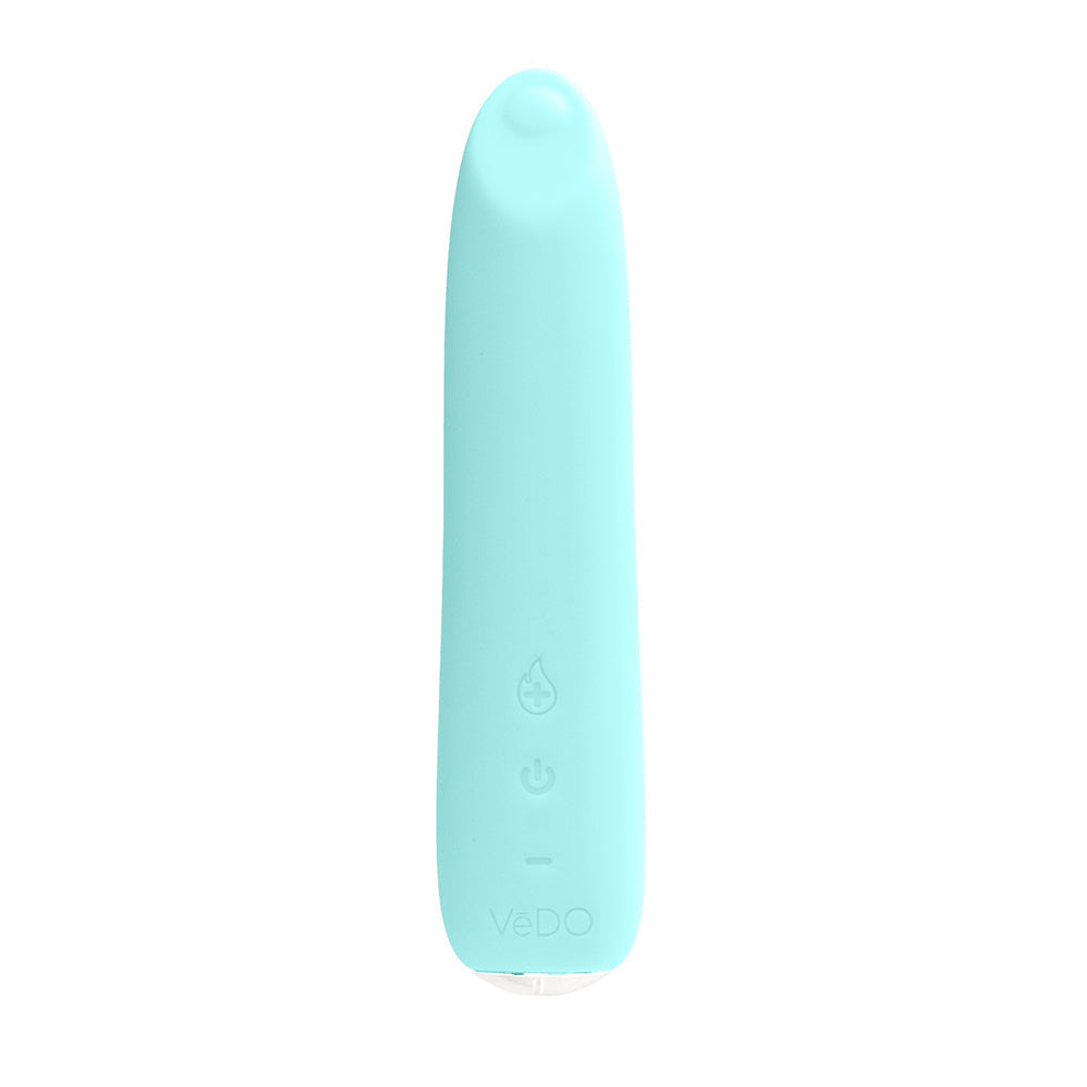 VEDO BOOM RECHARGEABLE WARMING SILICONE SLIMLINE VIBRATOR TURQUOISE
