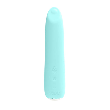 VEDO BOOM RECHARGEABLE WARMING SILICONE SLIMLINE VIBRATOR TURQUOISE