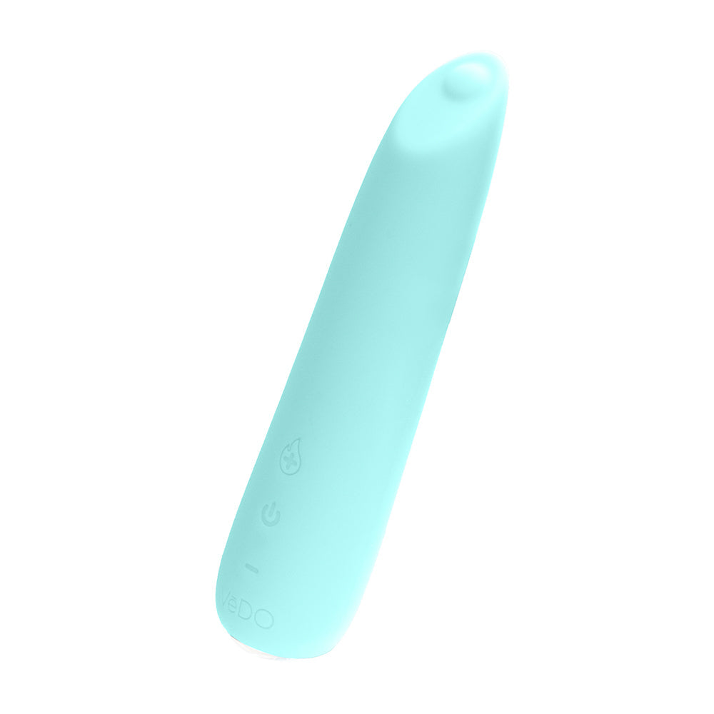VEDO BOOM RECHARGEABLE WARMING SILICONE SLIMLINE VIBRATOR TURQUOISE