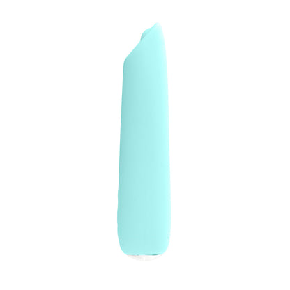 VEDO BOOM RECHARGEABLE WARMING SILICONE SLIMLINE VIBRATOR TURQUOISE