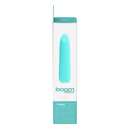 VEDO BOOM RECHARGEABLE WARMING SILICONE SLIMLINE VIBRATOR TURQUOISE