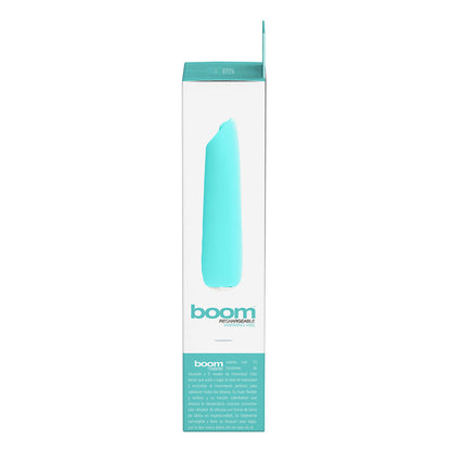 VEDO BOOM RECHARGEABLE WARMING SILICONE SLIMLINE VIBRATOR TURQUOISE