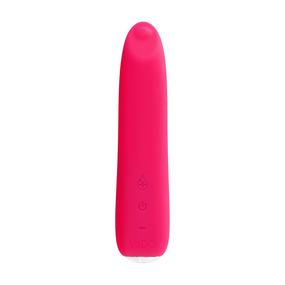 VEDO BOOM RECHARGEABLE WARMING SILICONE SLIMLINE VIBRATOR PINK