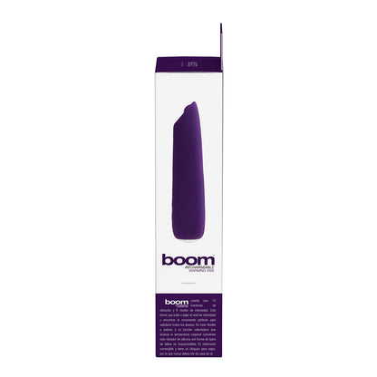 VEDO BOOM RECHARGEABLE WARMING SILICONE SLIMLINE VIBRATOR PURPLE