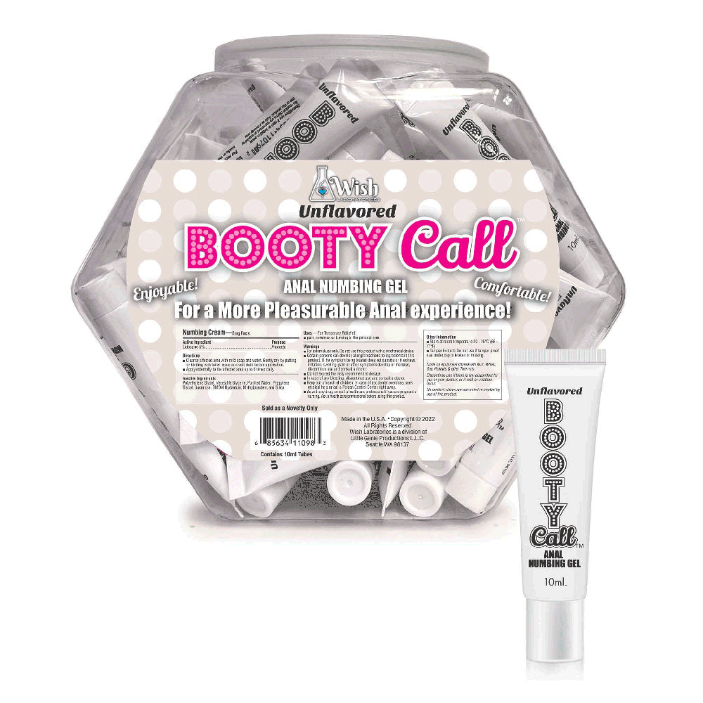 LITTLE GENIE - BOOTYCALL ANAL NUMBING GEL UNFLAVORED 65-PIECE FISHBOWL DISPLAY