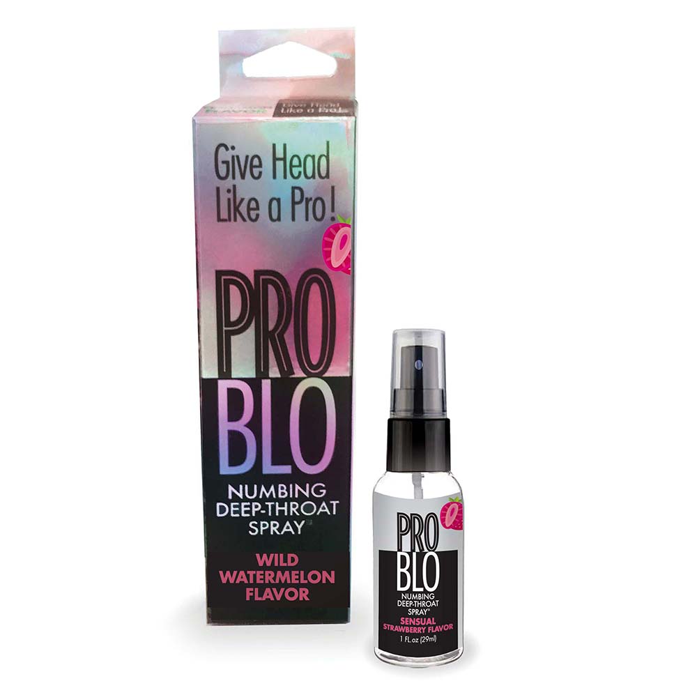 LITTLE GENIE - PRO BLO NUMBING DEEP THROAT SPRAY STRAWBERRY 1 OZ.