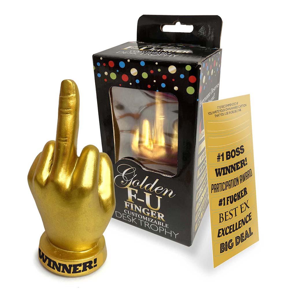 GOLDEN F-U FINGER TROPHY