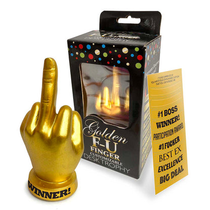 GOLDEN F-U FINGER TROPHY