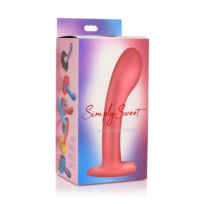 CURVE NOVELTIES - SIMPLY SWEET G-SPOT 7 IN. SILICONE DILDO PINK