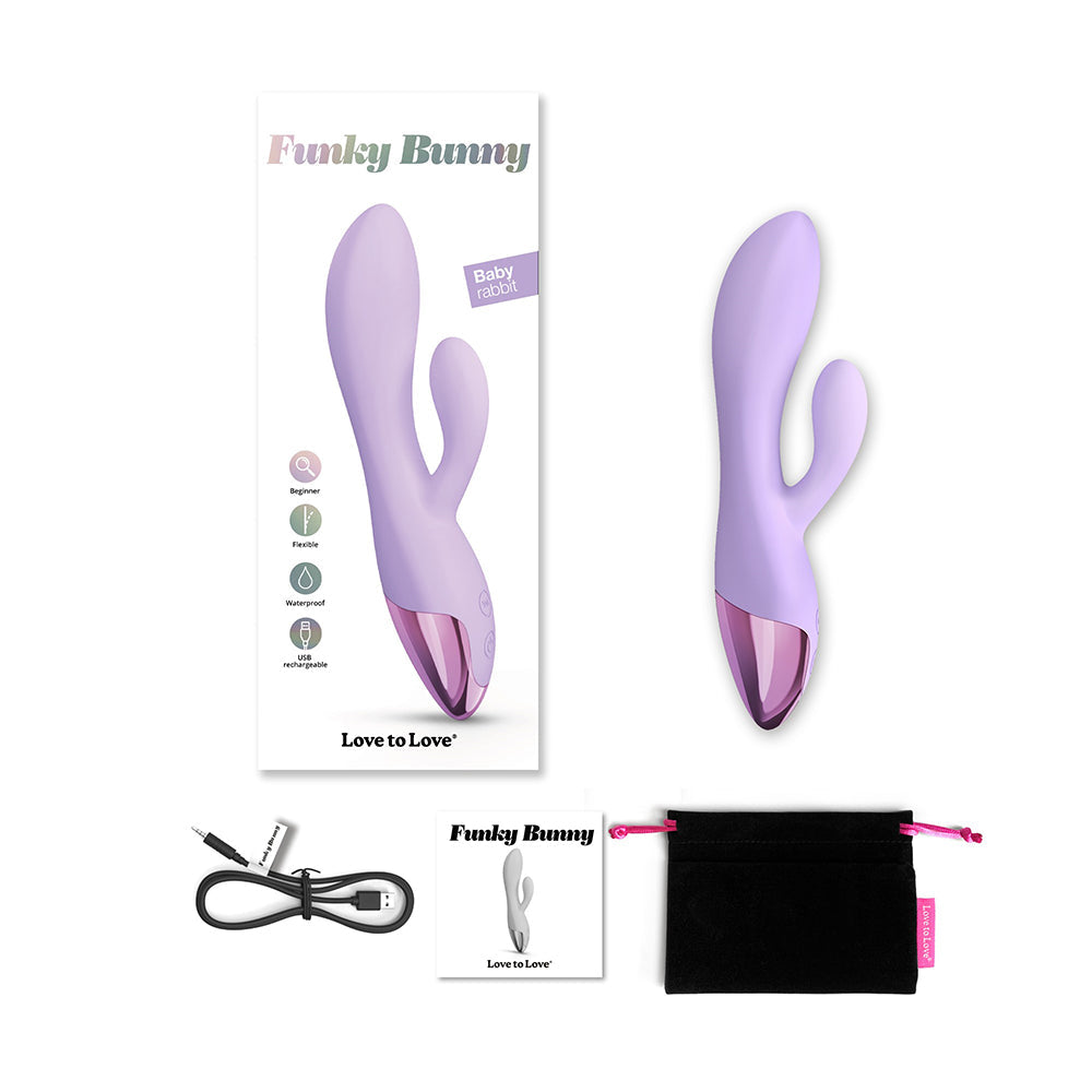 LOVE TO LOVE FUNKY BUNNY BABY RABBIT VIBRATOR VIVA MAUVE