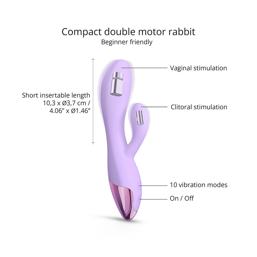LOVE TO LOVE FUNKY BUNNY BABY RABBIT VIBRATOR VIVA MAUVE