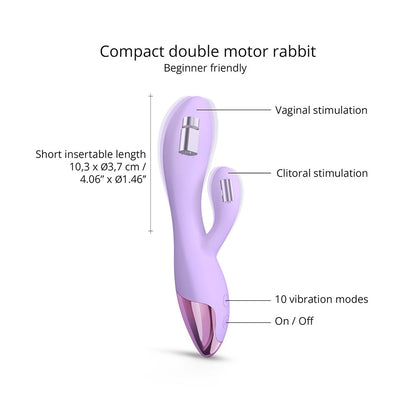 LOVE TO LOVE FUNKY BUNNY BABY RABBIT VIBRATOR VIVA MAUVE