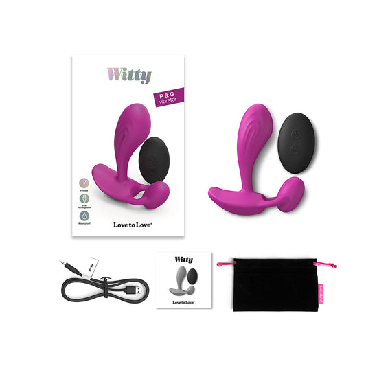 LOVELY PLANET - VIBRADOR DE SILICONA P & G CON CONTROL REMOTO RECARGABLE LOVE TO LOVE WITTY, ORQUÍDEA DULCE