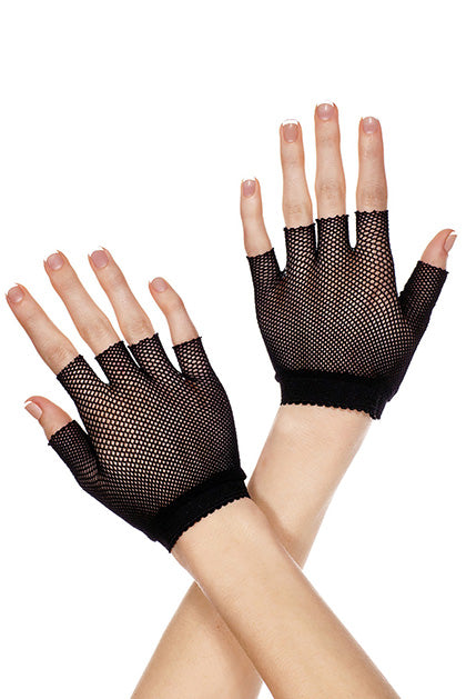 MUSIC LEGS - GUANTES CORTOS NEGRO RED
