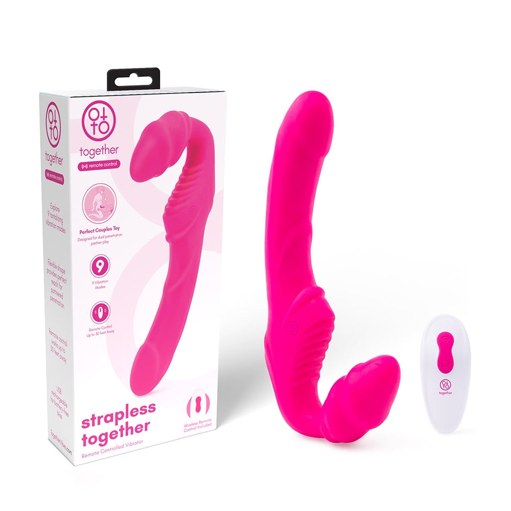 TOGETHER TOY - TOGETHER STRAPLESS REMOTE CONTROL VIBRATOR PINK