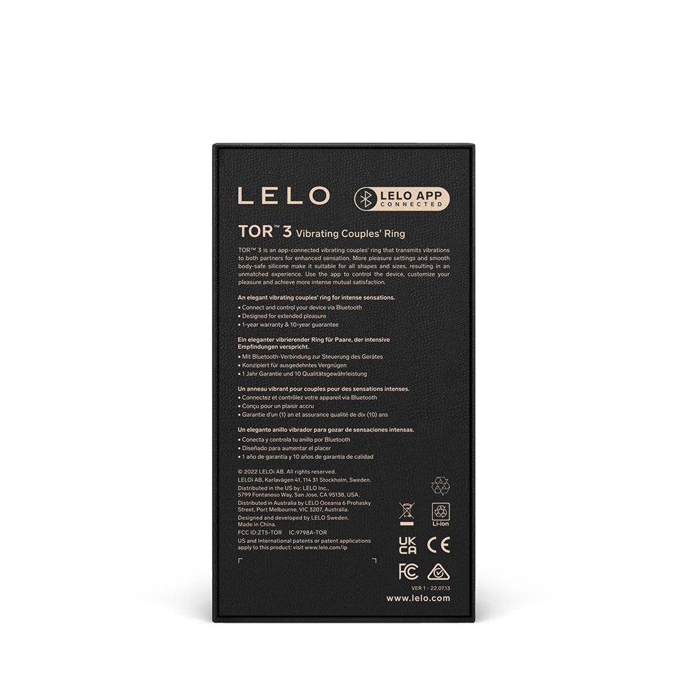 LELO - TOR 3 VIBRATING COCKRING BLACK