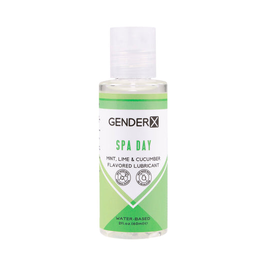 GENDER X - SPA DAY MINT, LIME & CUCUMBER FLAVORED WATER-BASED LUBRICANT 2 OZ.