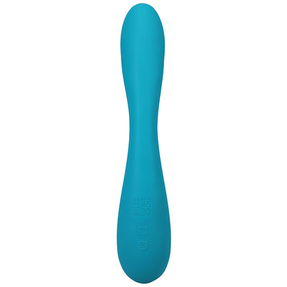 THIS PRODUCT SUCKS RECHARGEABLE BENDABLE DUAL ENDED SILICONE SUCKING CLITORAL STIMULATOR & G-SPOT VIBRATOR TEAL