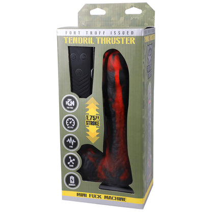 FORT TROFF TENDRIL THRUSTER MINI FUCK MACHINE RECHARGEABLE REMOTE-CONTROLLED SILICONE 8.5 IN. THRUSTING DILDO RED/BLACK