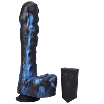 FORT TROFF TENDRIL THRUSTER MINI FUCK MACHINE RECHARGEABLE REMOTE-CONTROLLED SILICONE 8.5 IN. THRUSTING DILDO BLUE/BLACK