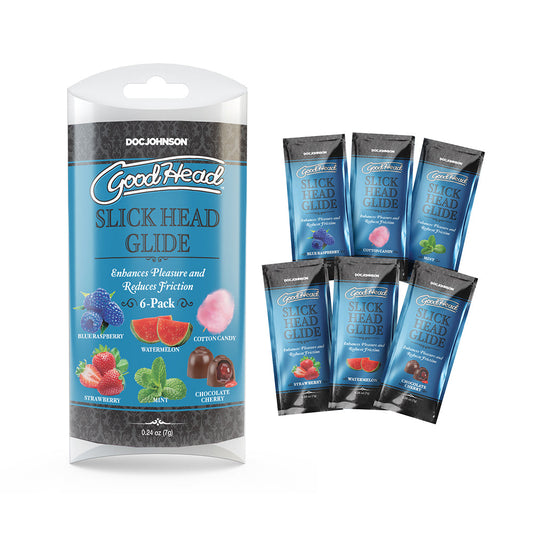 DOC JOHNSON - GOODHEAD SLICK HEAD GLIDE MULTI-FLAVOR 6-PACK 0.24 OZ.