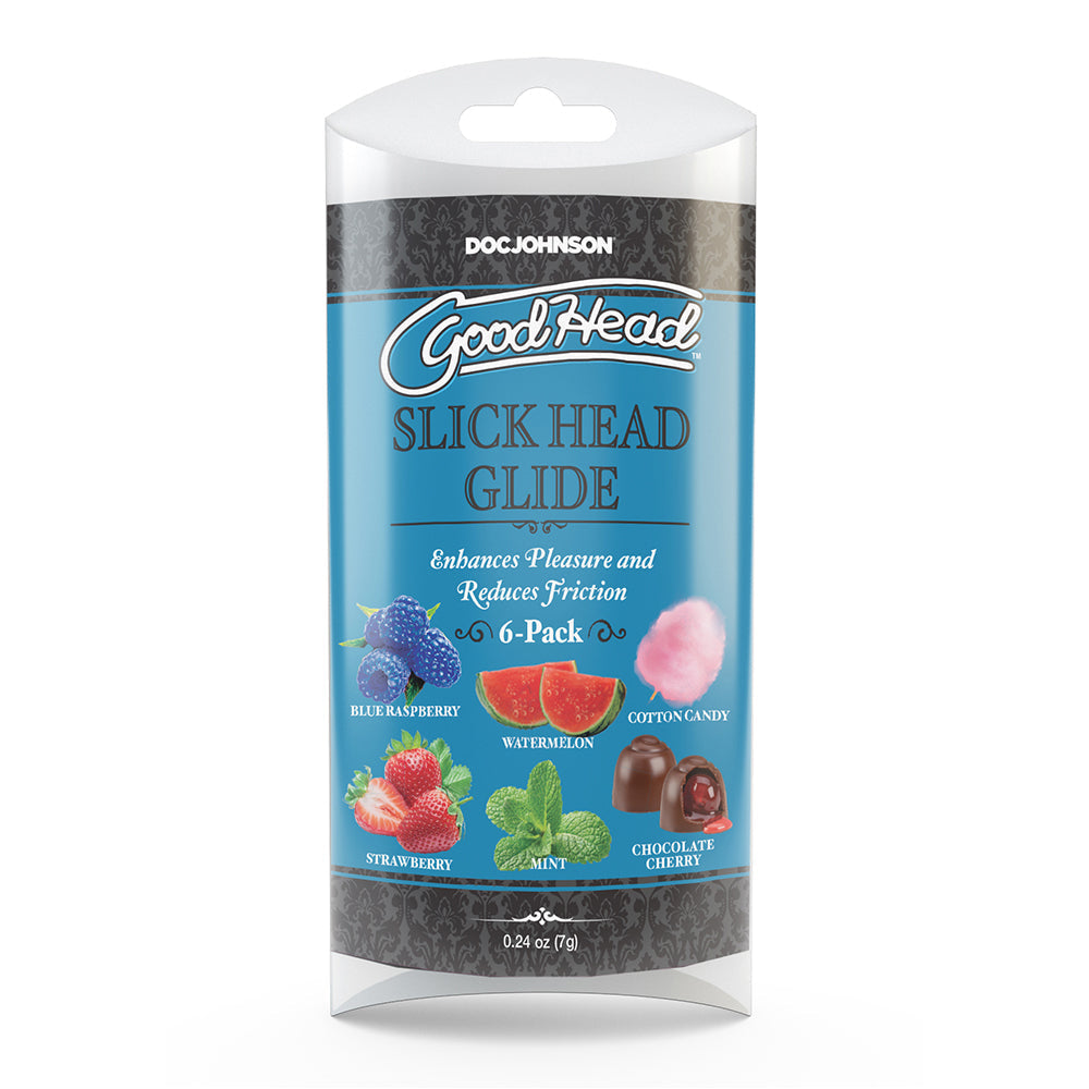 GOODHEAD SLICK HEAD GLIDE MULTI-FLAVOR 6-PACK 0.24 OZ.