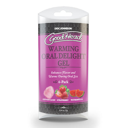 GOODHEAD WARMING ORAL DELIGHT GEL MULTI-FLAVOR 6-PACK 0.24 OZ.