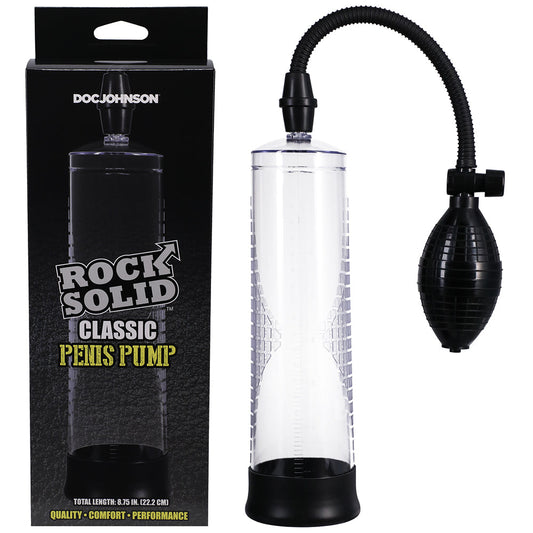 ROCK SOLID CLASSIC PENIS PUMP BLACK/CLEAR