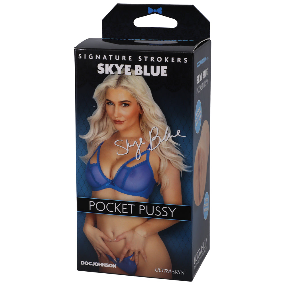 SIGNATURE STROKERS SKYE BLUE ULTRASKYN POCKET PUSSY BEIGE