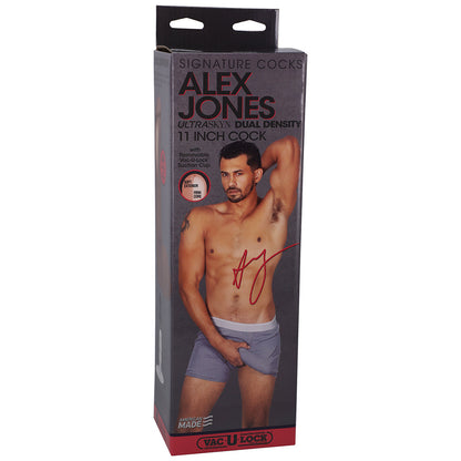 SIGNATURE COCKS ALEX JONES ULTRASKYN 11 IN. DUAL DENSITY DILDO WITH REMOVABLE VAC-U-LOCK SUCTION CUP TAN