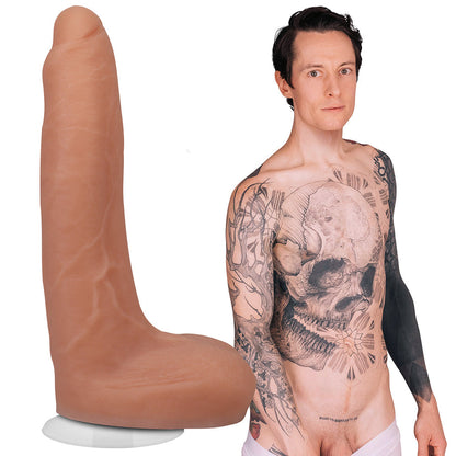 SIGNATURE COCKS OWEN GRAY 9 IN. TRUSKYN SILICONE DILDO WITH VAC-U-LOCK SUCTION CUP