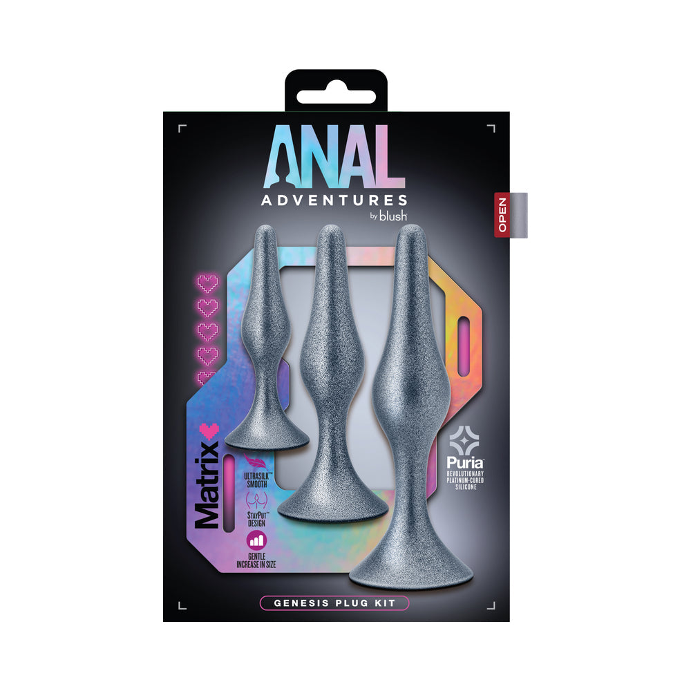 BLUSH - ANAL ADVENTURES MATRIX GENESIS PLUG KIT STELLAR SILVER
