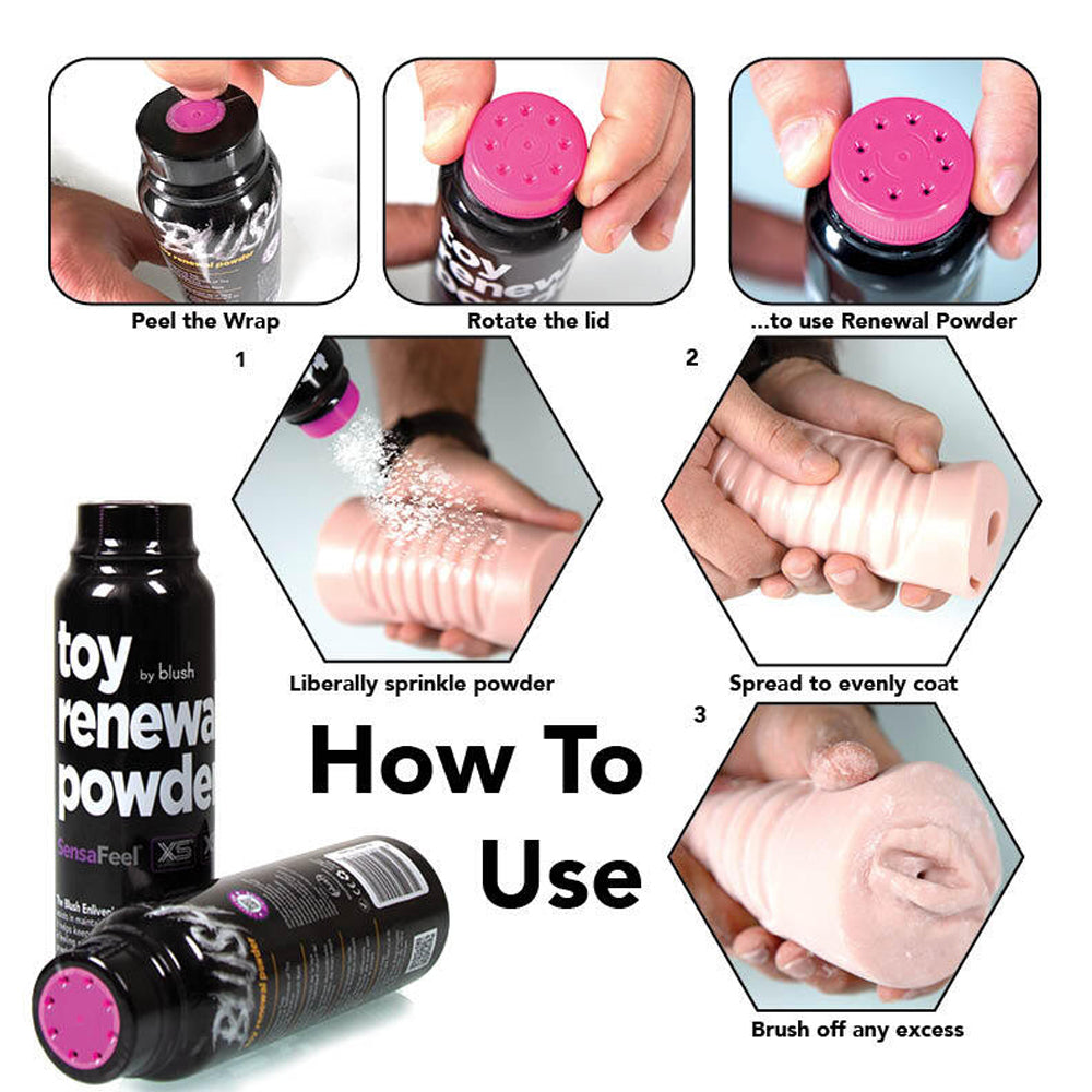BLUSH - SENSAFEEL TOY RENEWAL POWDER 3.4 OZ.
