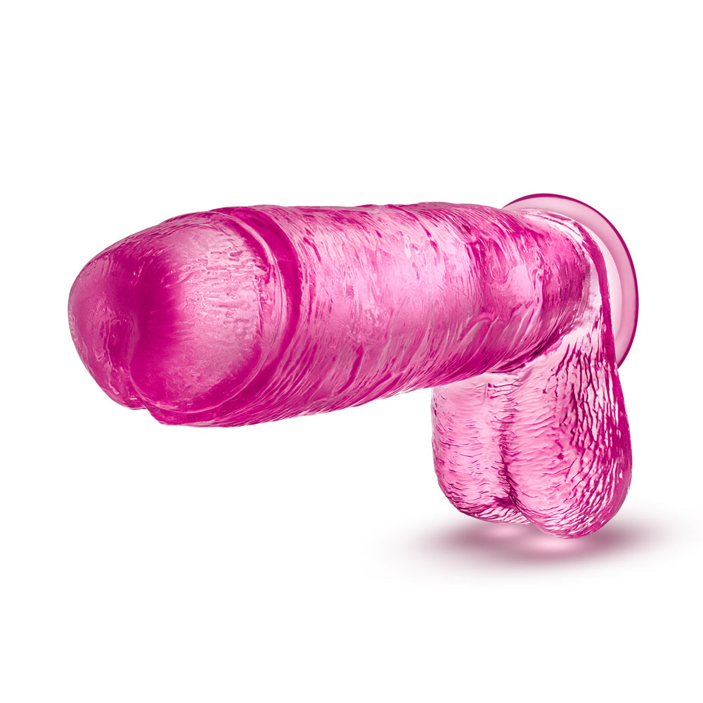 B YOURS PLUS BIG N'' BULKY 10.5 IN. DILDO WITH BALLS PINK