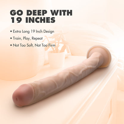 BLUSH - DR. SKIN 19 IN. DILDO BEIGE