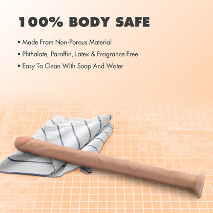 BLUSH - DR. SKIN 19 IN. DILDO BEIGE