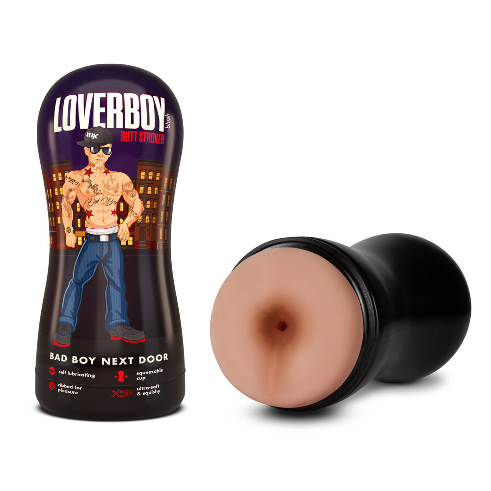 LOVERBOY BAD BOY NEXT DOOR SELF-LUBRICATING ANAL STROKER BEIGE