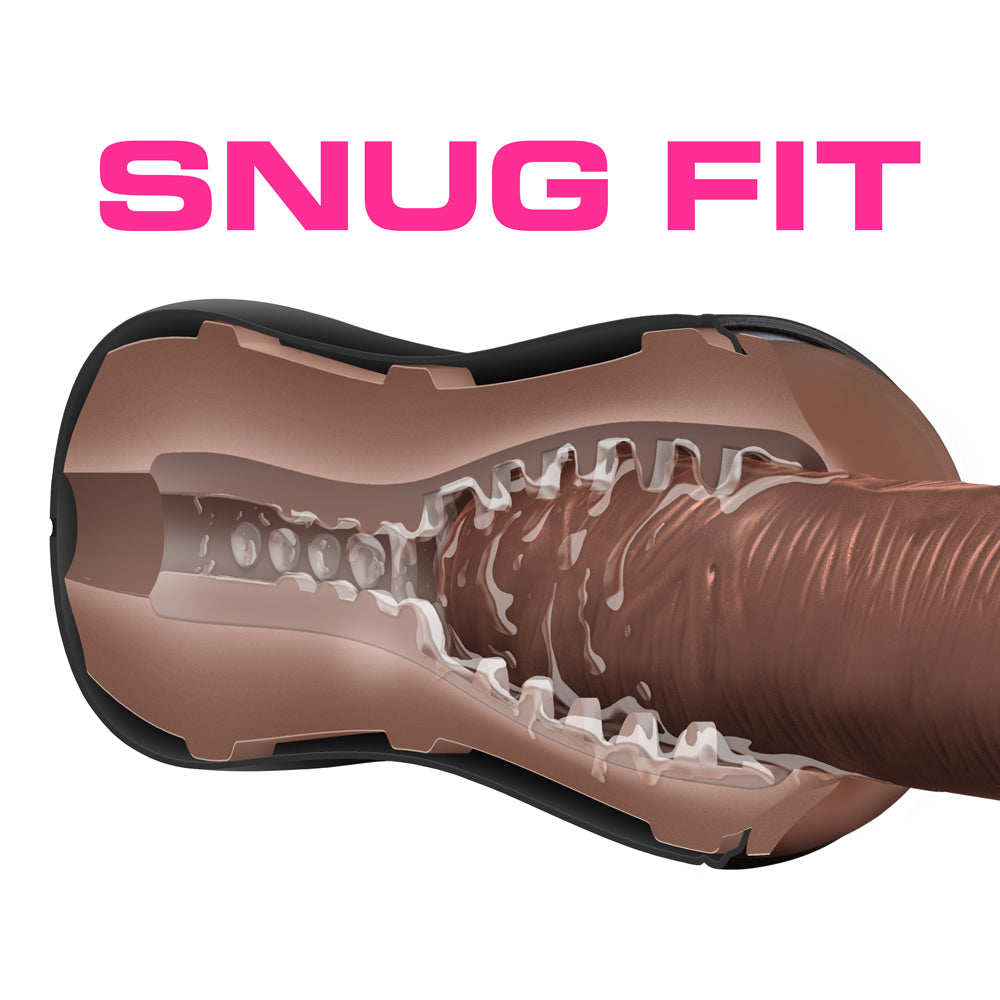 LOVERBOY THE DJ SELF-LUBRICATING ANAL STROKER BROWN