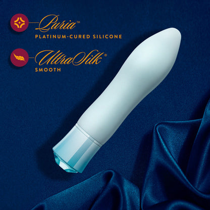 BLUSH - OH MY GEM ARDOR RECHARGEABLE WARMING SILICONE TAPERED VIBRATOR AQUAMARINE