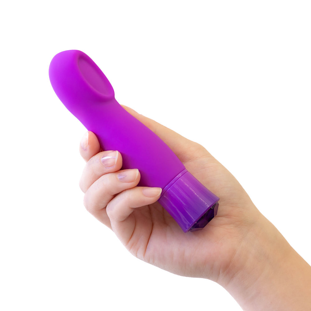 BLUSH - OH MY GEM CHARM RECHARGEABLE WARMING SILICONE CUPPED VIBRATOR AMETHYST