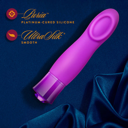 BLUSH - OH MY GEM CHARM RECHARGEABLE WARMING SILICONE CUPPED VIBRATOR AMETHYST