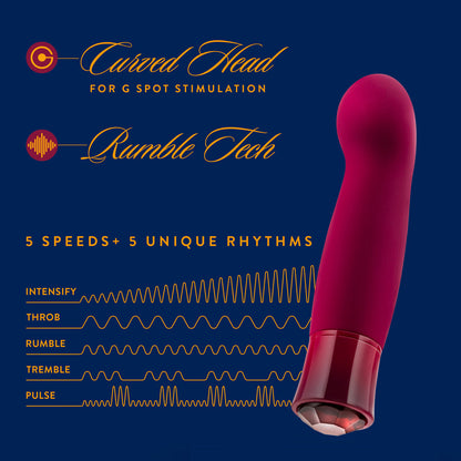 OH MY GEM CLASSY RECHARGEABLE WARMING SILICONE G-SPOT VIBRATOR GARNET