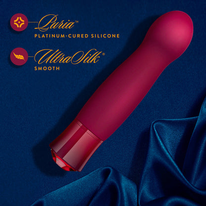 OH MY GEM CLASSY RECHARGEABLE WARMING SILICONE G-SPOT VIBRATOR GARNET