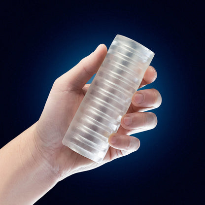 BLUSH - RIZE! RIBZ GLOW IN THE DARK SELF-LUBRICATING STROKER CLEAR