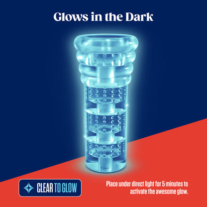 RIZE! LUZ GLOW IN THE DARK SELF-LUBRICATING STROKER CLEAR