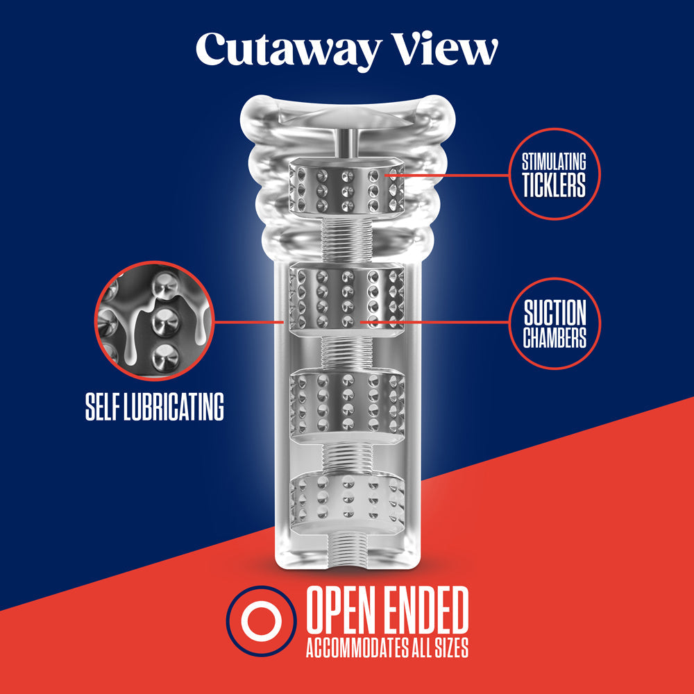 RIZE! LUZ GLOW IN THE DARK SELF-LUBRICATING STROKER CLEAR