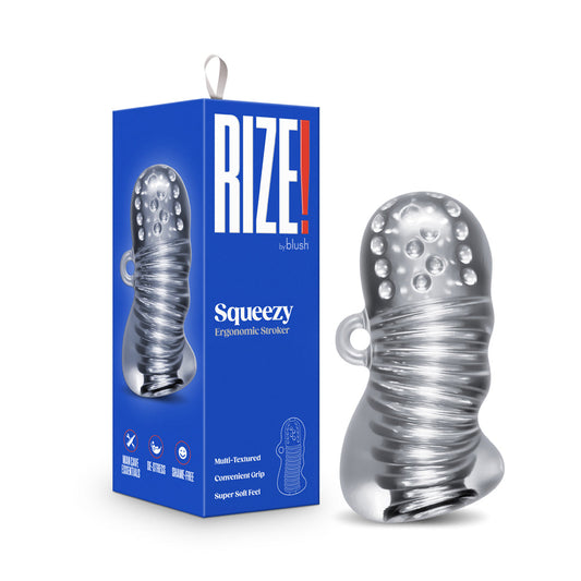 RIZE! SQUEEZY ERGONOMIC STROKER CLEAR